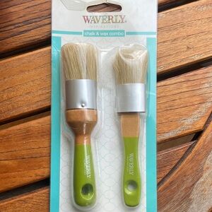 Waverly Green Handled Chalk & Wax Brush Combo